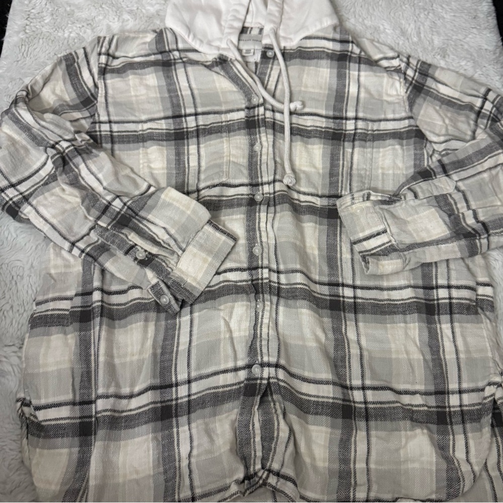 American Eagle Hooded Flannel